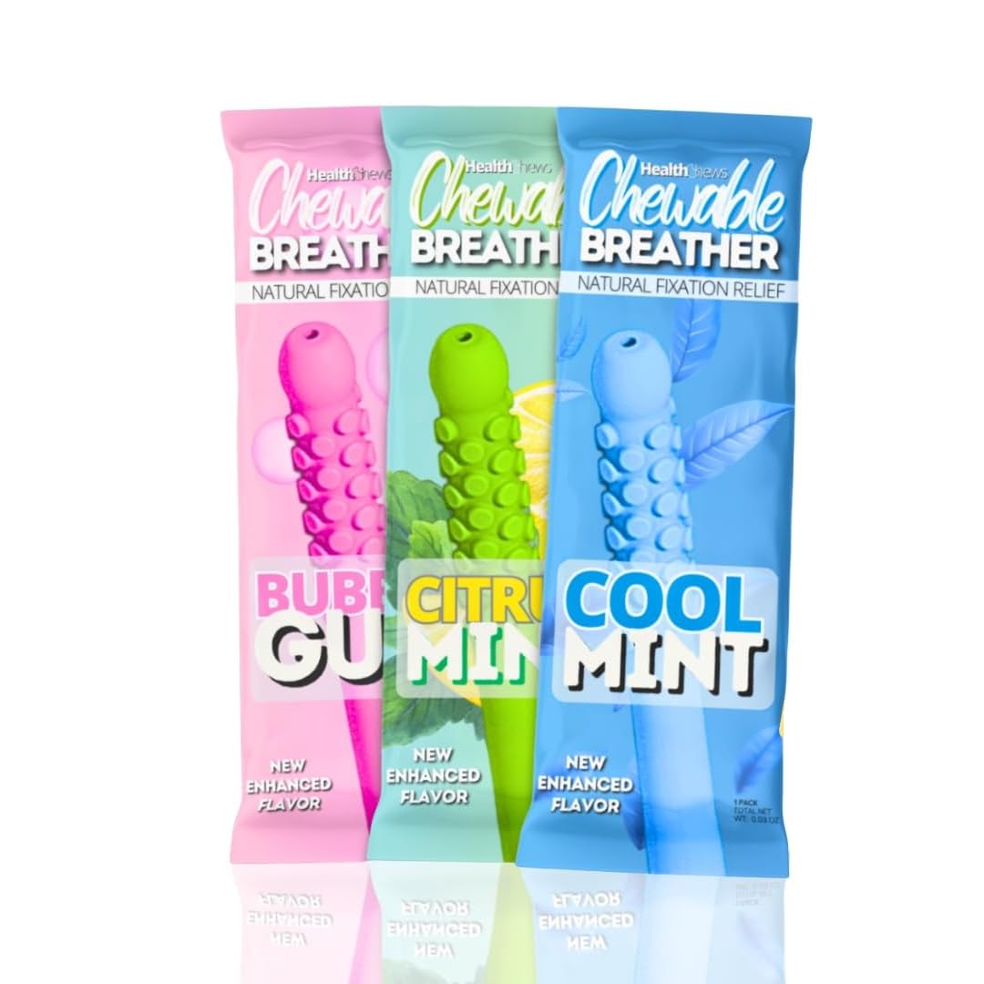 Generic Chewable Breather packaging showcases a nicotine-free aromatherapy option for cravings relief.