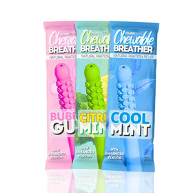 Generic Chewable Breather packaging showcases a nicotine-free aromatherapy option for cravings relief.