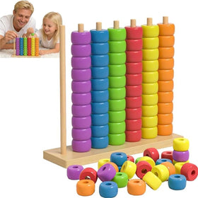 Generic Color Matching Stacking Game rings showcase vibrant colors for quick pattern challenges at home.