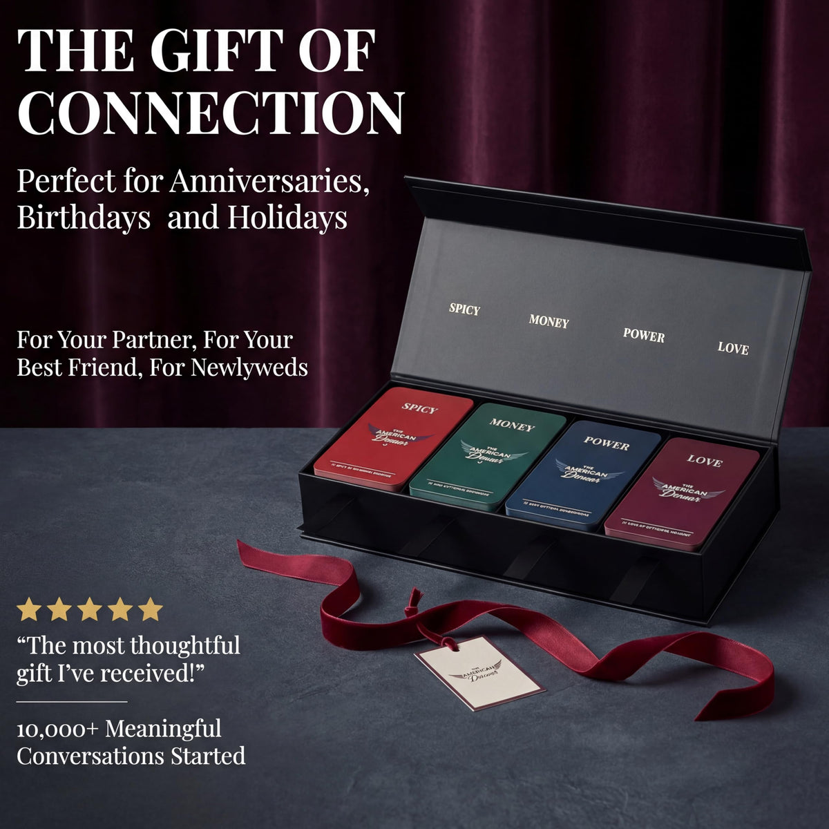Generic Conversation Starter Cards gift for couples strengthens bonds.