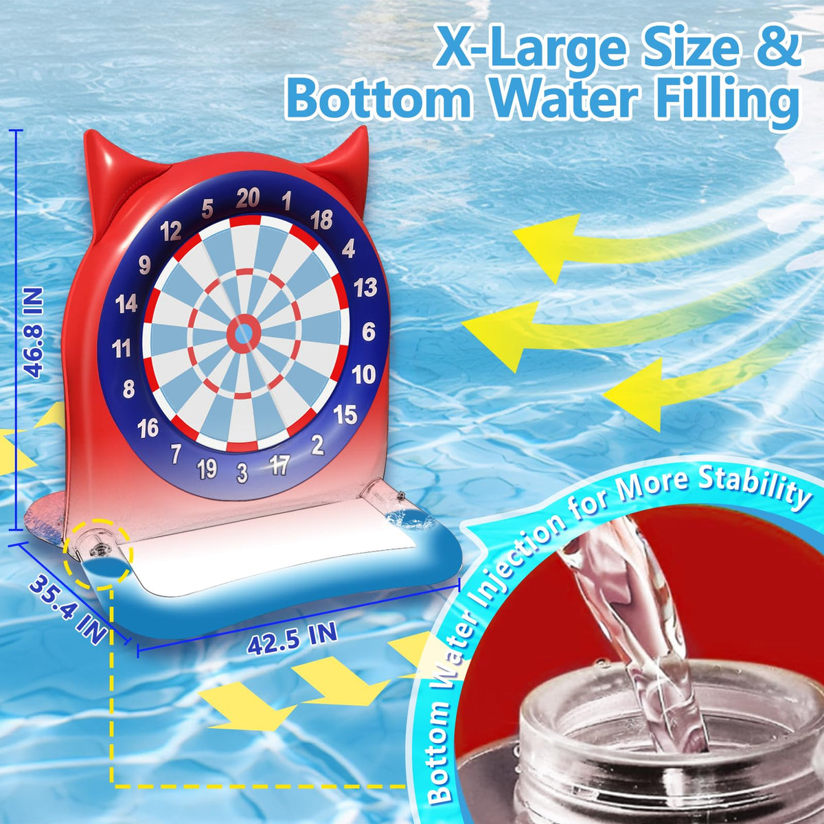 Generic dart board play set with 12 sticky balls for quick pool action.