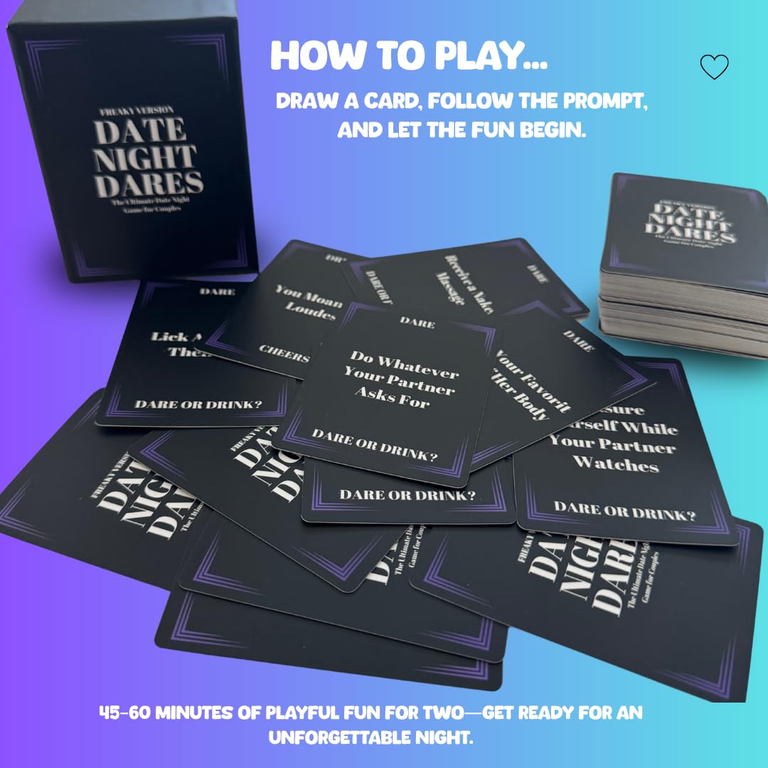 Generic Date Night Dares travel-friendly pack on table for getaways.