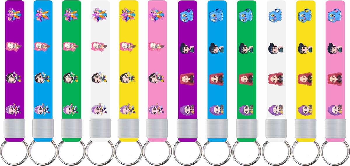 Generic Demon Movie Hunters bracelets close-up, durable silicone for kids