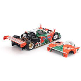 Generic Mazda 787B diecast model engine compartment view highlights mechanical detail.