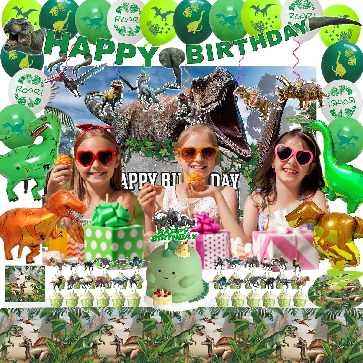 Generic Dinosaur Cupcake Toppers decorate treats with playful appeal.