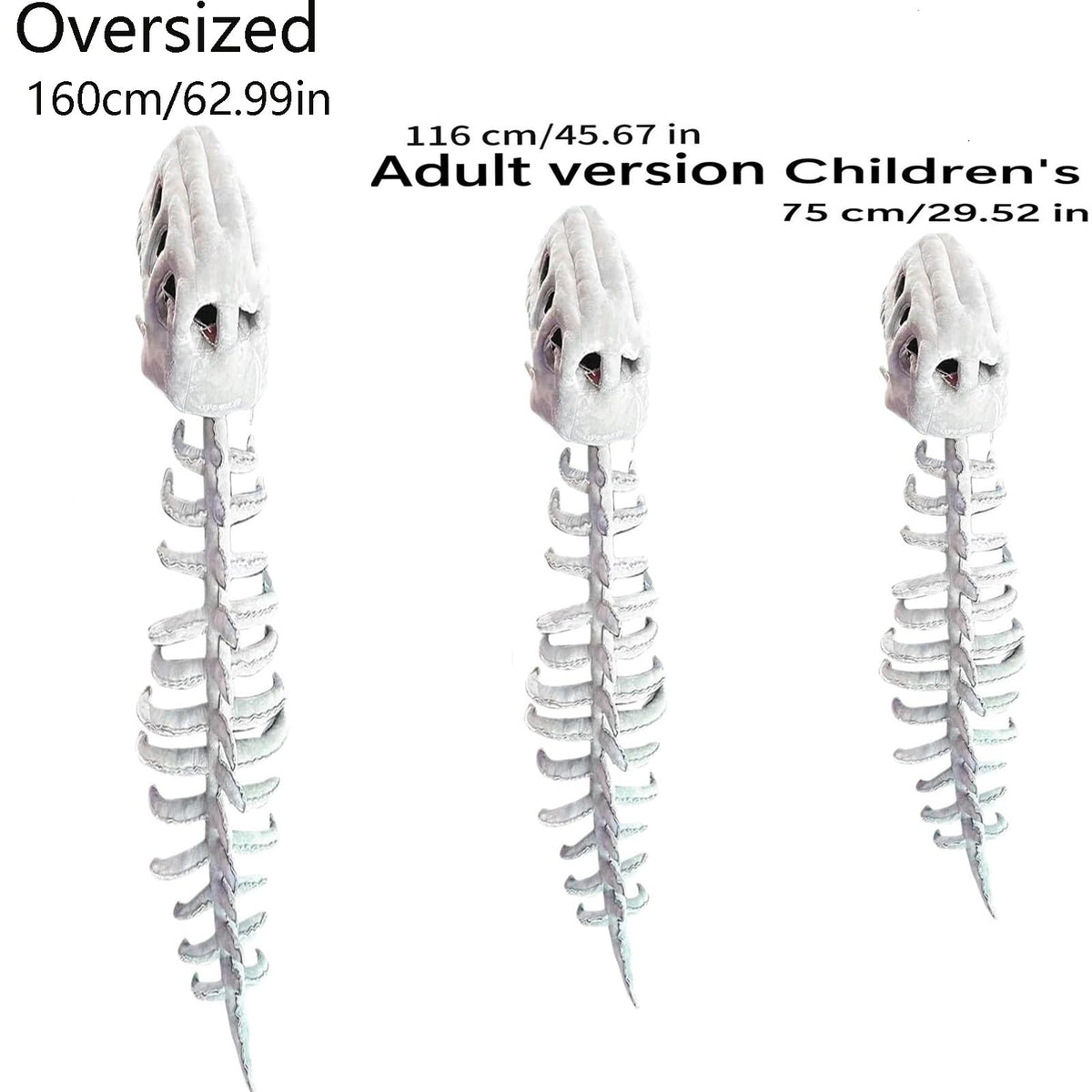Generic Dinosaur Costume realistic skeleton design for dress-up adventures