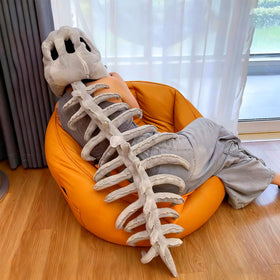 Generic dinosaur skeleton showcase ready for photo moments and themed displays.