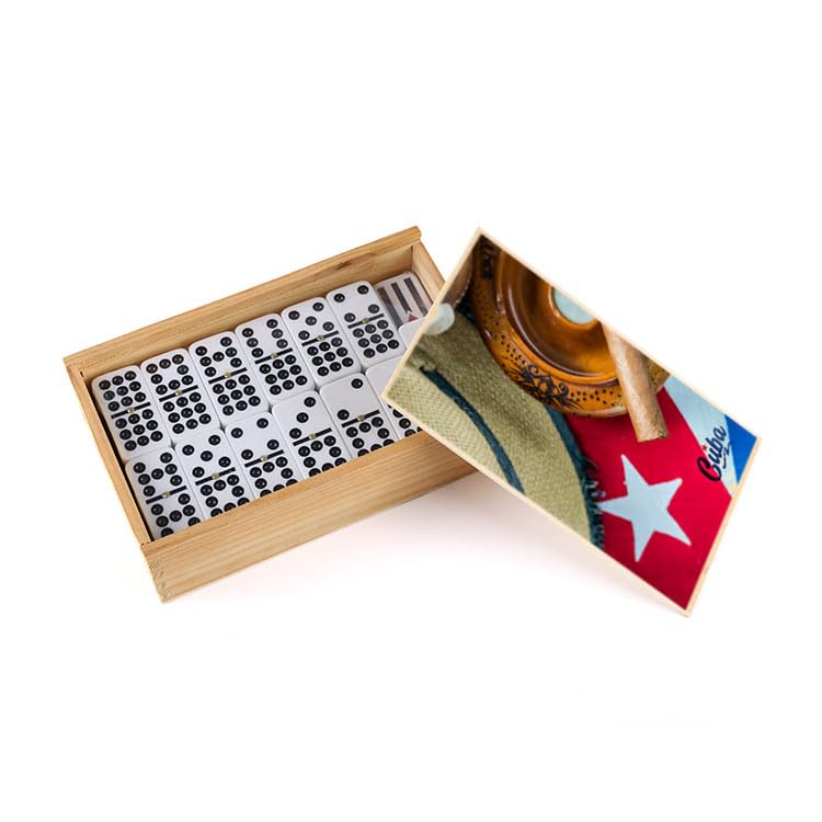 Generic Domino Cubano Doble Nueve tiles laid out for a lively game night