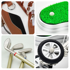 Generic dual-purpose golf pen holder cake topper option for celebrations.