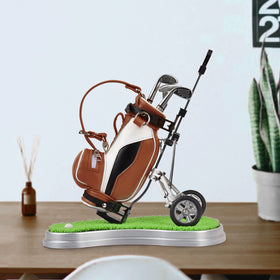Generic dual-purpose golf pen holder mini golf bag included on display.