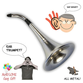 Generic Ear Trumpet Horn packaging mockup suggests ready-to-gift appeal.