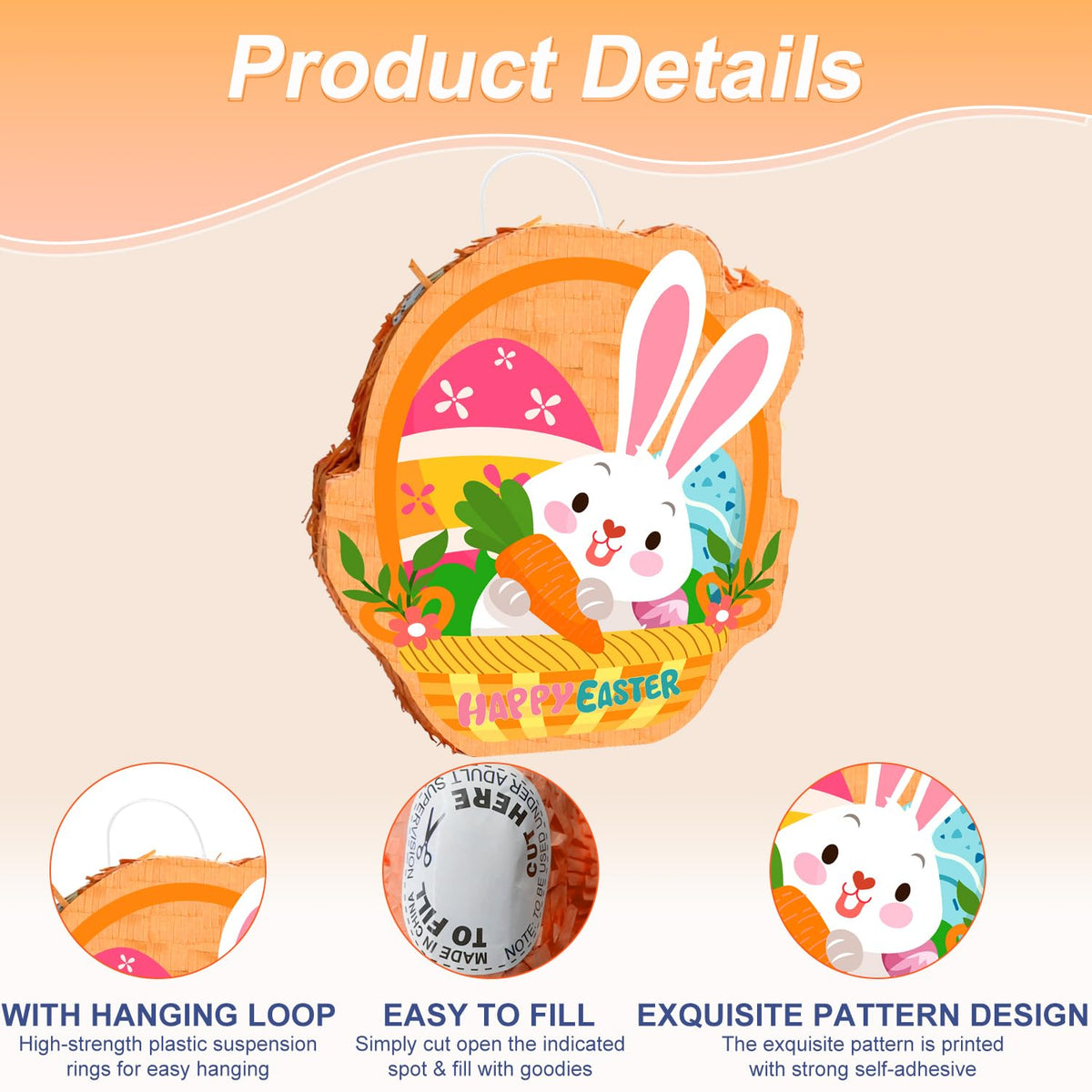 Generic Easter Pinata stick for safe, engaging pinata play.