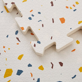 Generic extra-large playmat assembled in terrazzo multi for roomy play.