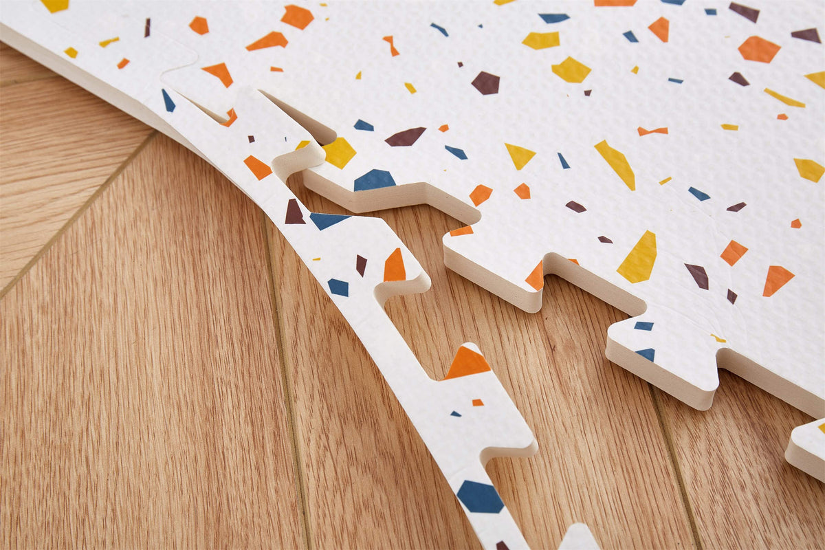 Generic terrazzo multi surface is waterproof and easy to wipe clean.
