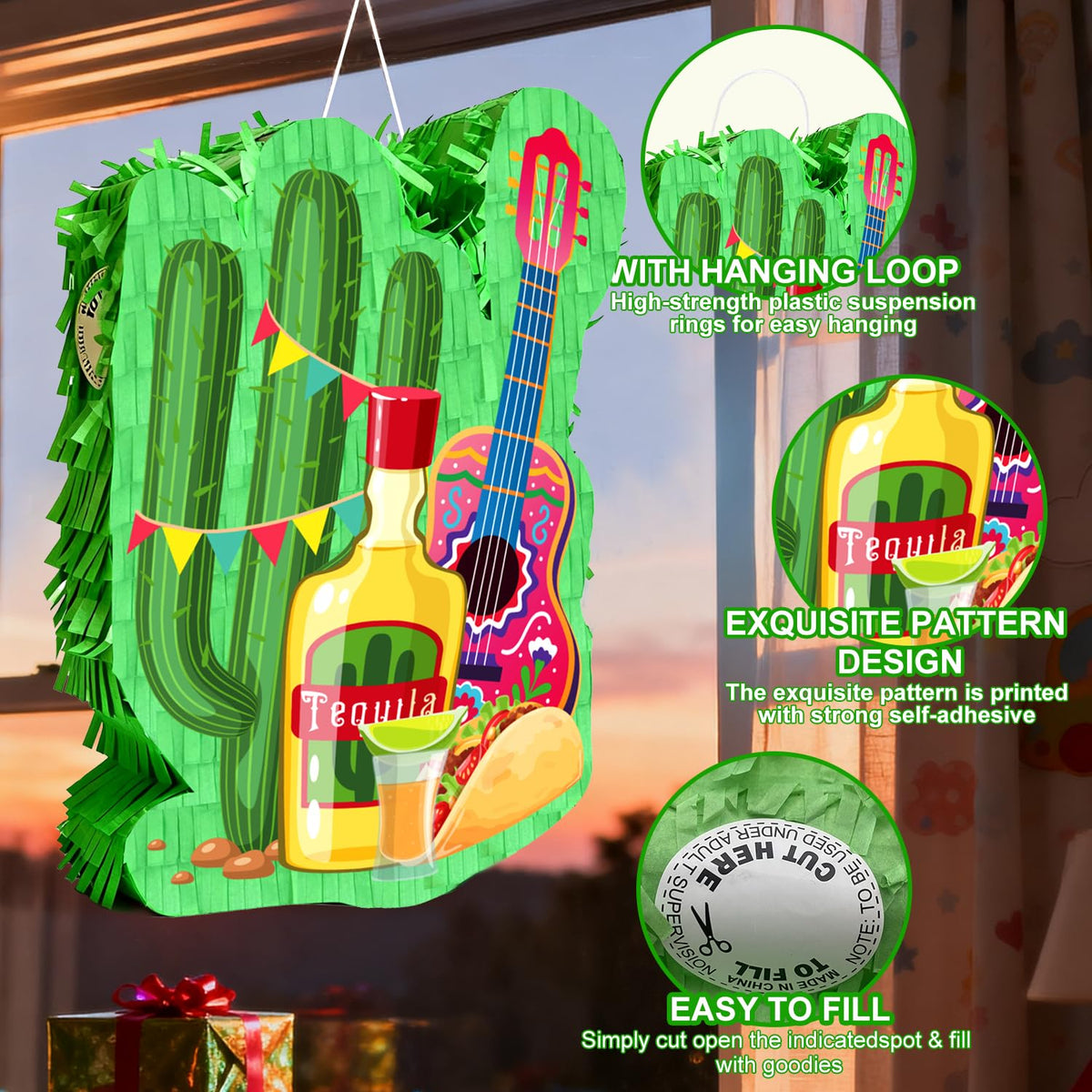 Generic fiesta decor stick for sturdy pinata play and decorations.