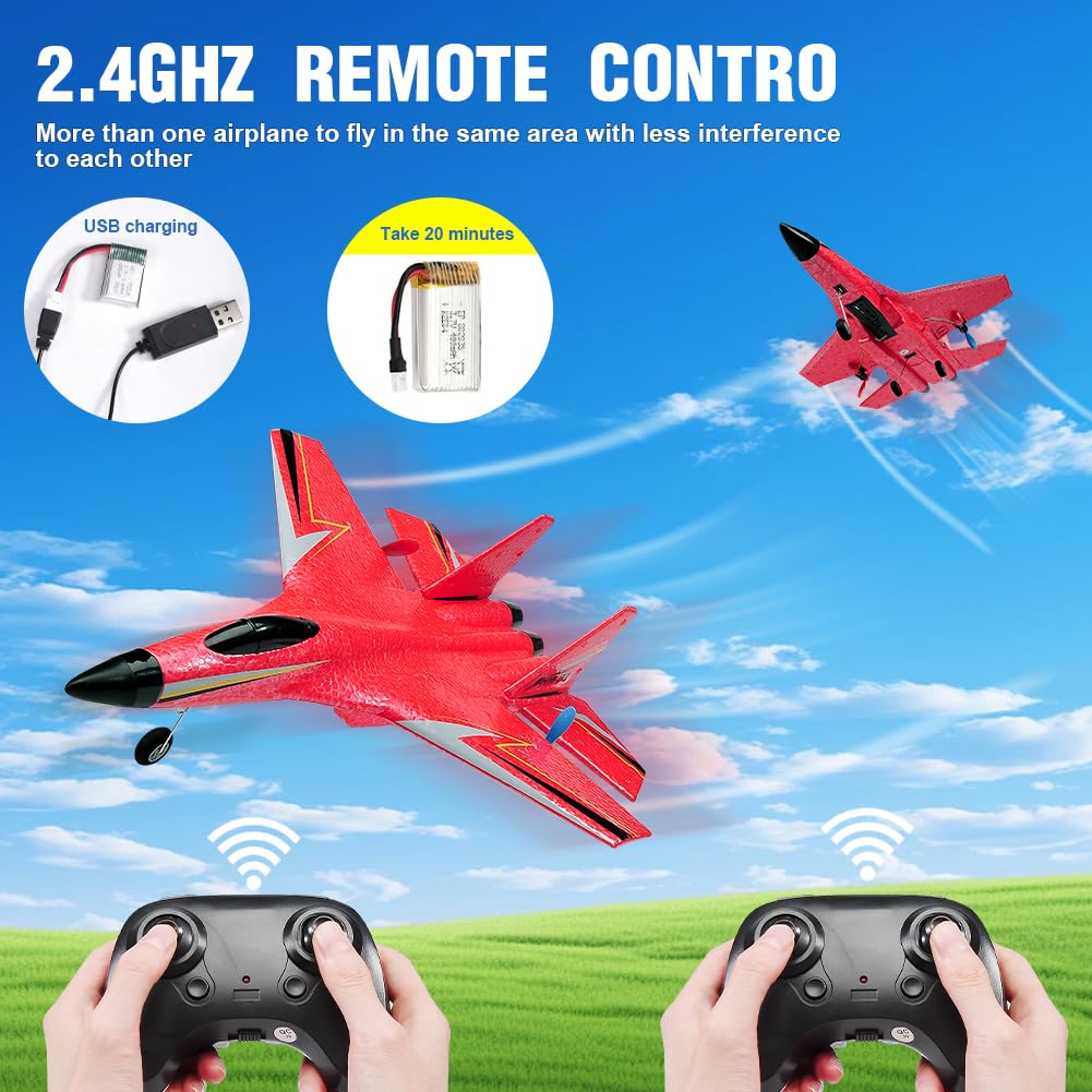 Generic Fremego Su-27 RC airplane battery pack emphasizes extended playtime.
