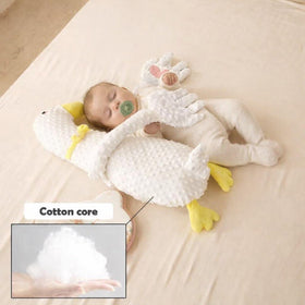 Generic giant white goose plush in soft Minky fabric for cozy snuggles