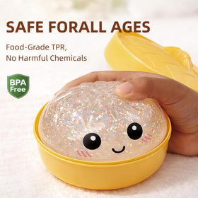 Generic Glitter Dumpling Squishy Box packaging view highlighting convenient two-pack.