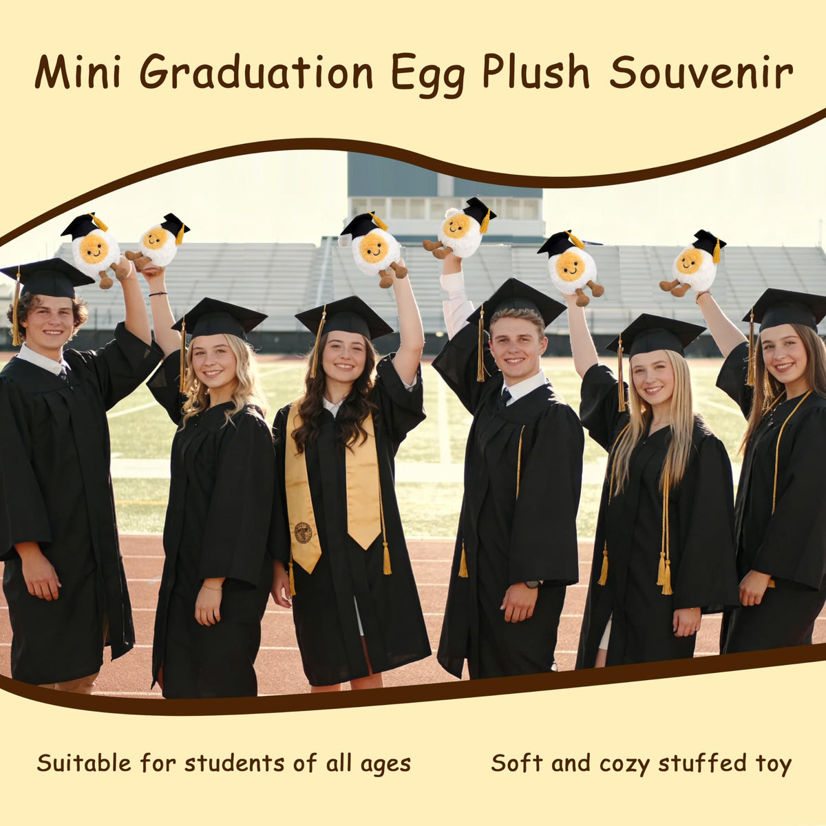 Generic Graduation Boiled Egg Plush collectible, timeless keepsake for fans.