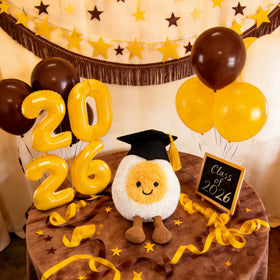 Generic Graduation Boiled Egg Plush gift, perfect for grads and fans.