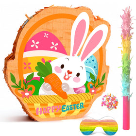 Generic Happy Easter Pinata with bunny-egg design for festive decoration and interactive game fun.