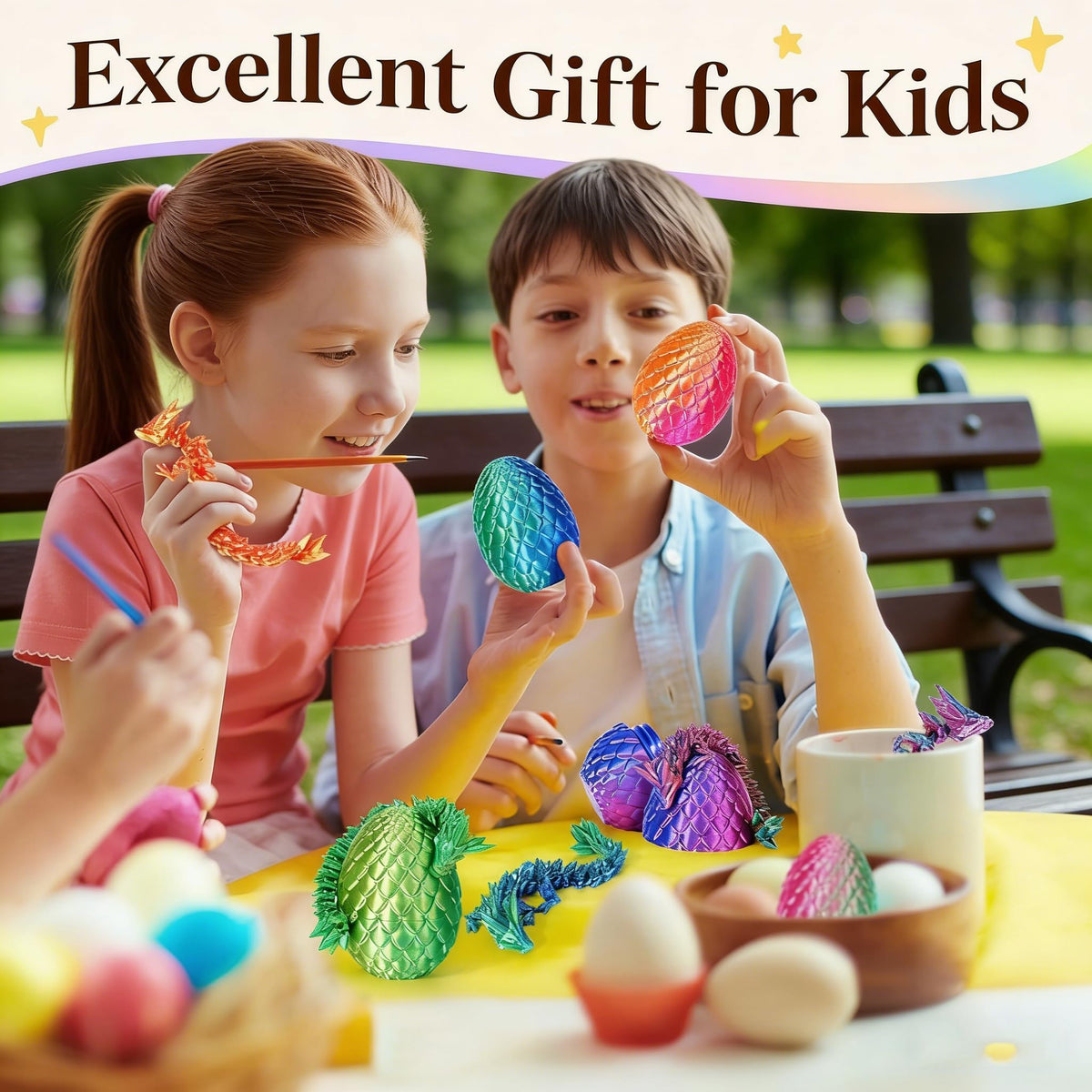 Generic party-favor dragon eggs suitable for holidays and events.