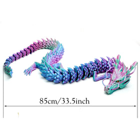 Generic huge fidget dragon figure inspires playful interaction on workspace