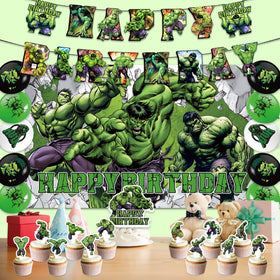 Generic Hulk balloons set bright, festive balloon decor