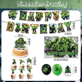 Generic Hulk cake topper centerpiece for a bold birthday cake
