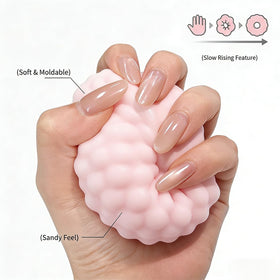Generic ice-skin texture stress ball delivers slow rebound and calm touch.