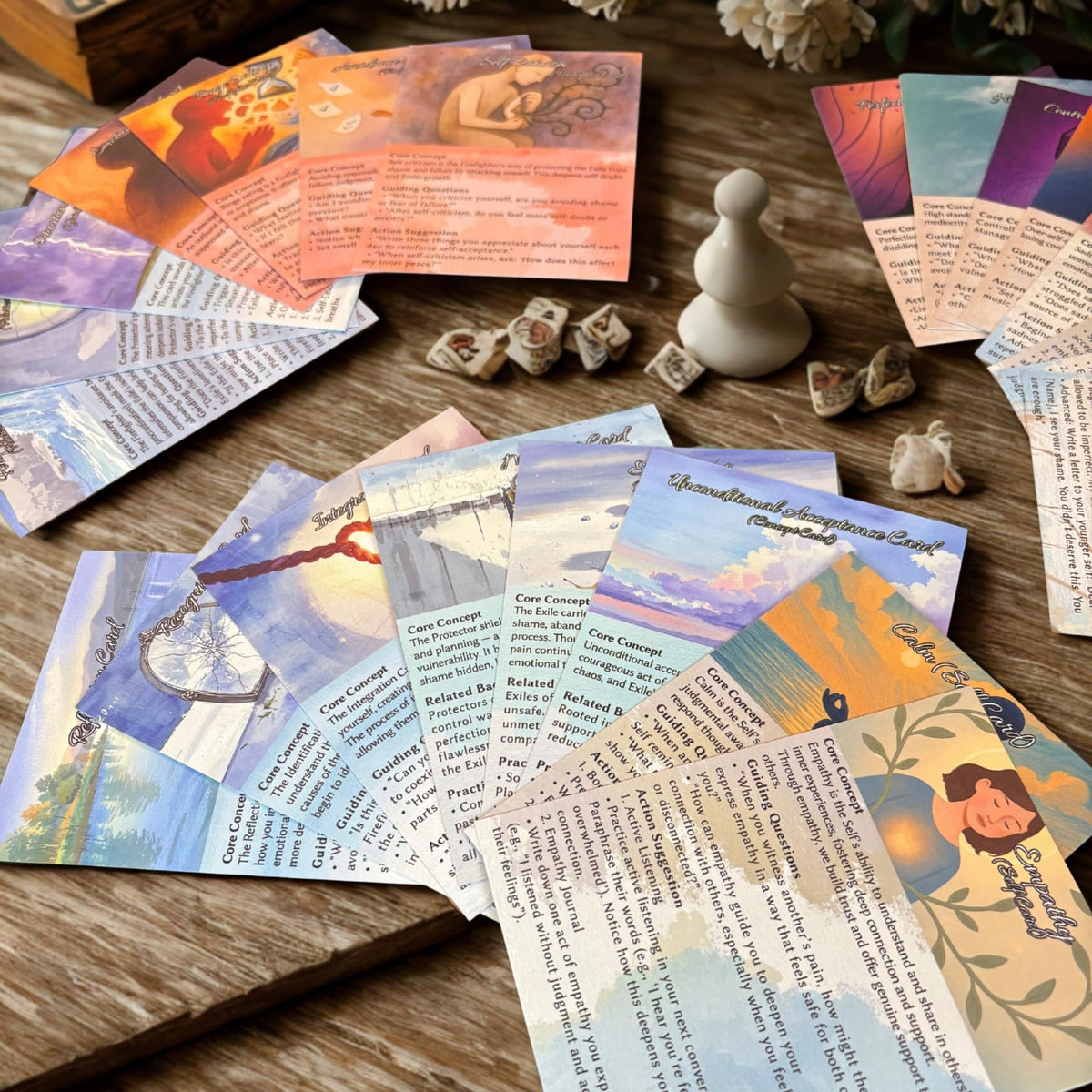 Generic IFS Cards compact pack, ready for on-the-go therapy sessions.