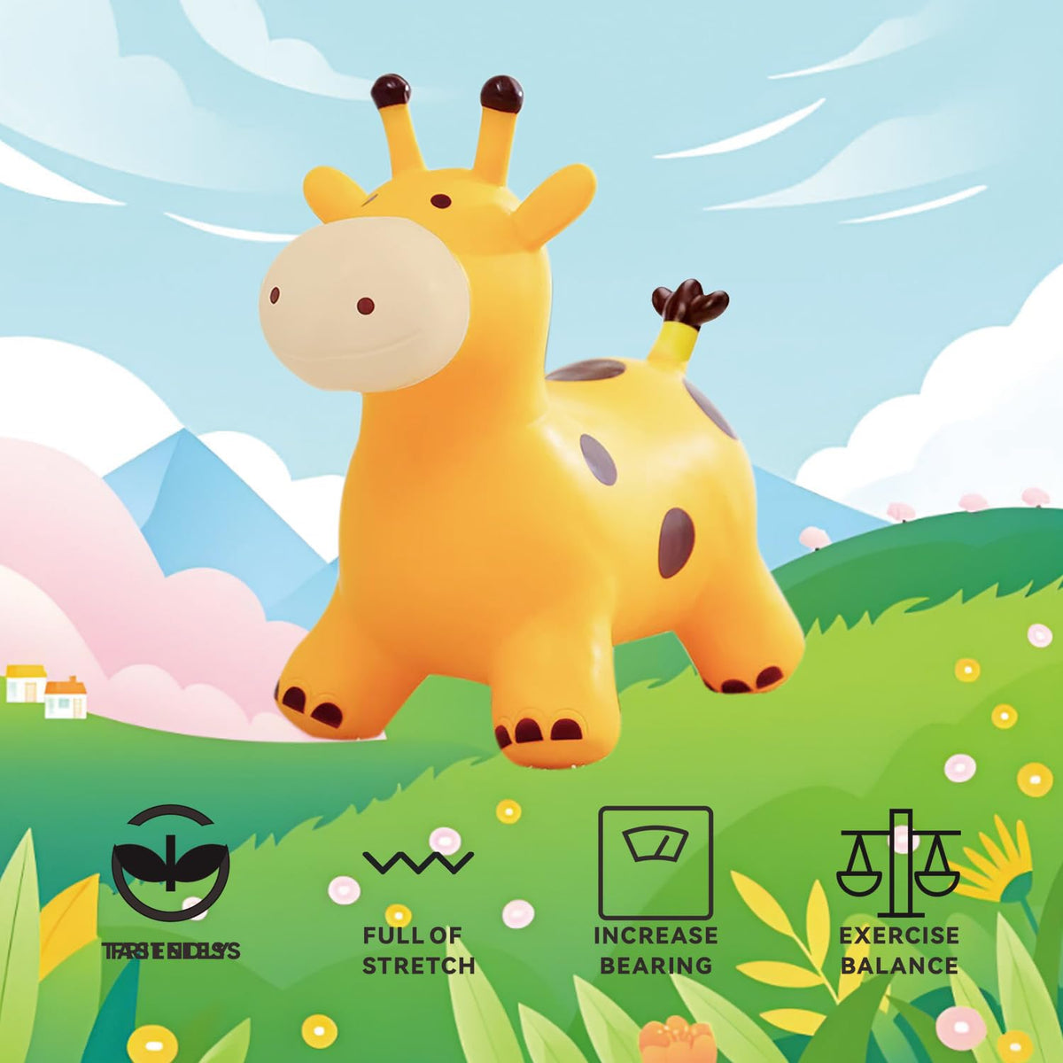 Generic inflatable toy with ball included for immediate play