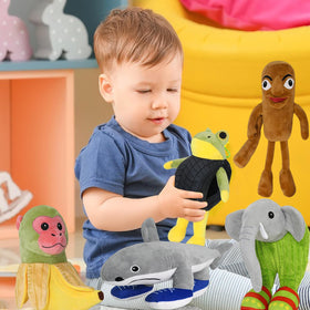 Generic Italian Brainrot Plush Elefantino Cacto decorates a nightstand with cute, quirky style.