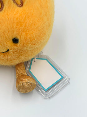 Generic Jelly Plush Tag Protector hinged shell closed view shows secure fit