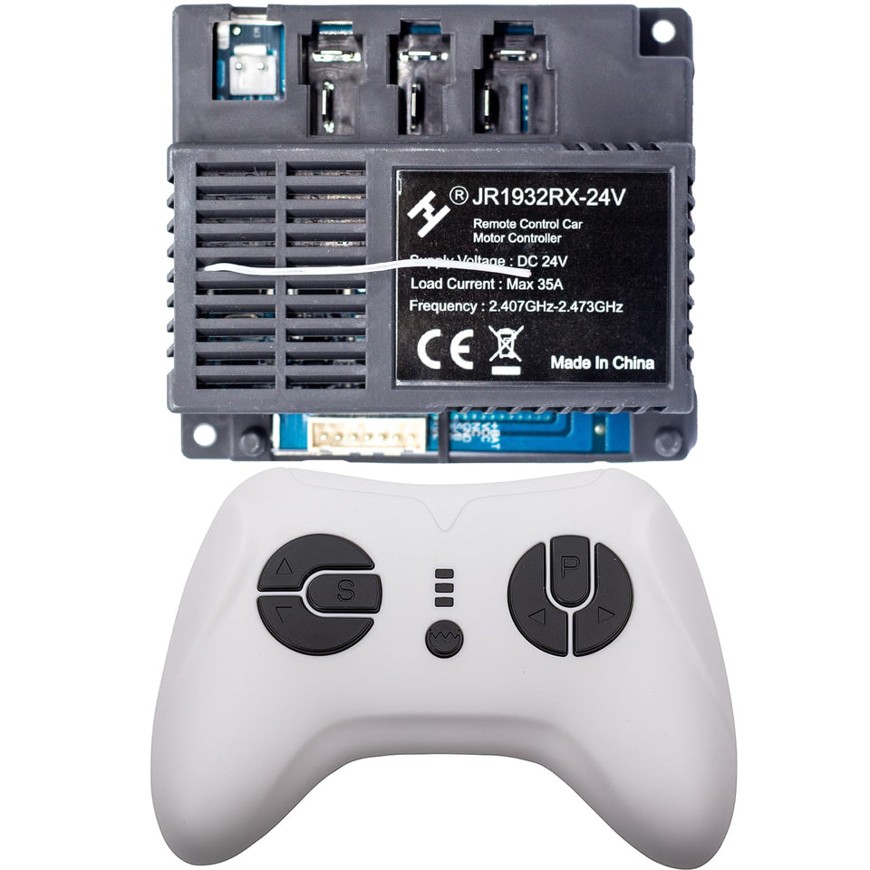 Generic JR1932RX-24V remote front view with easy-access buttons for 24V ride-ons.