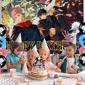 Generic Jujutsu Kaisen cupcake toppers boost party charm and color