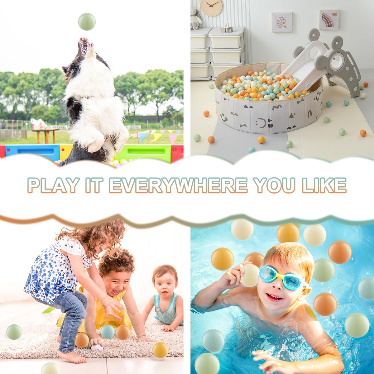 Generic balls suitable for kids and pets photography props