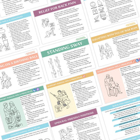 Generic Labor Positions Pocket Guide – Epidural-friendly icon for quick options.