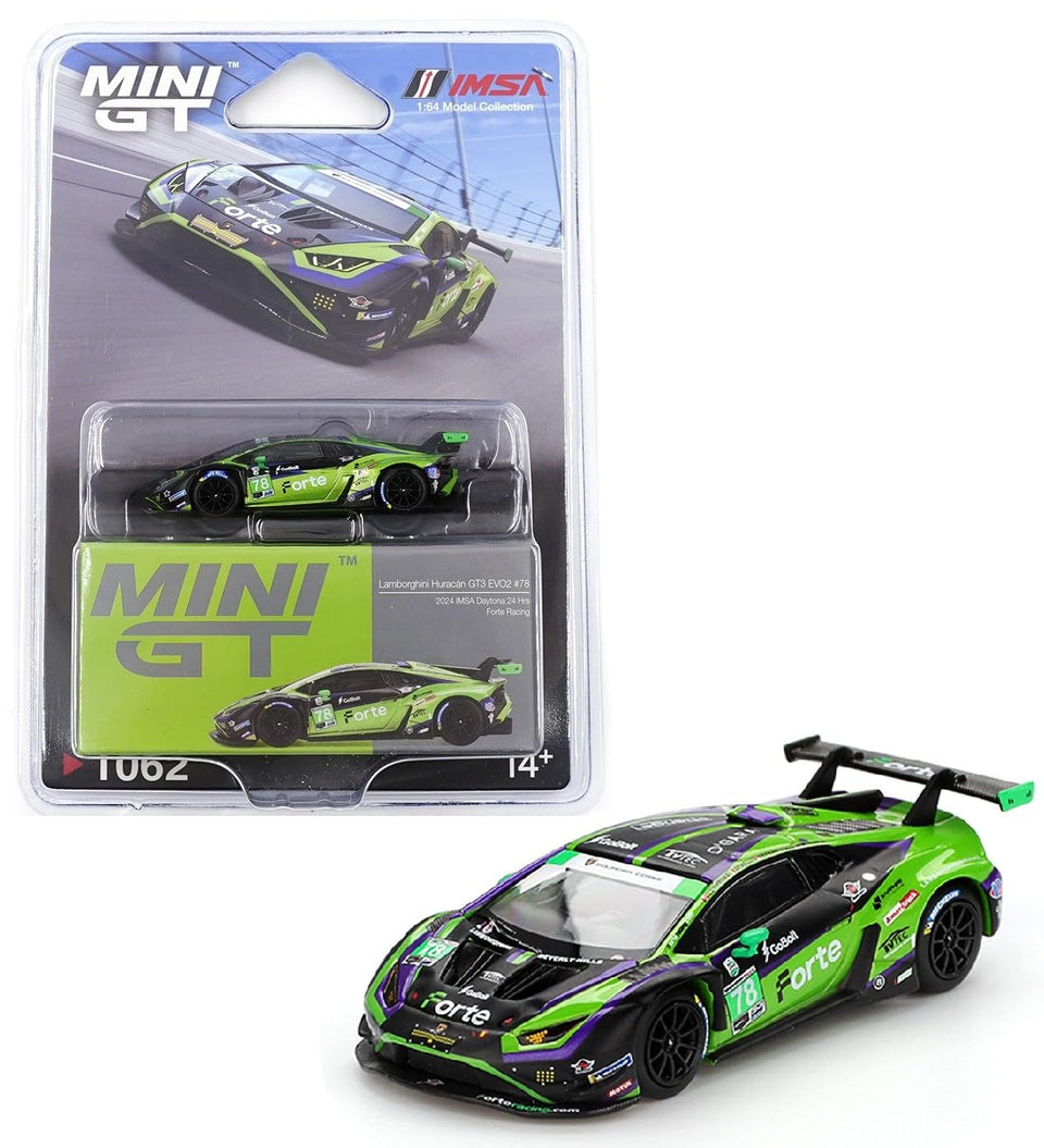 Generic Lamborghini Huracan GT3 Evo2 diecast model in box for display.