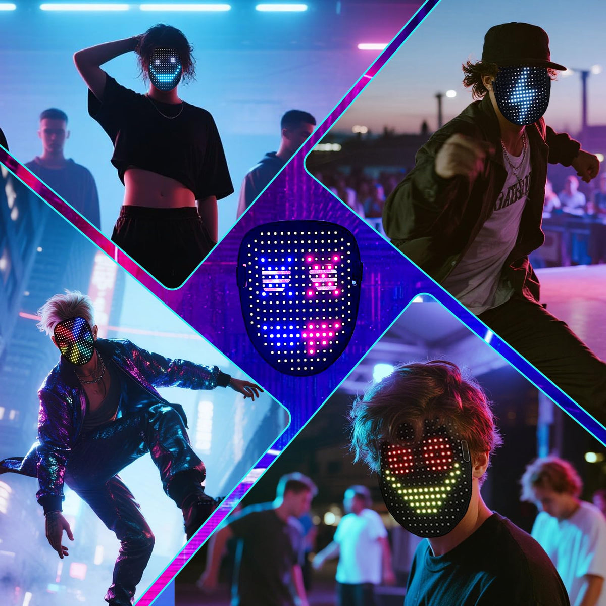Generic Led Mask ideal for Halloween cosplay and parties