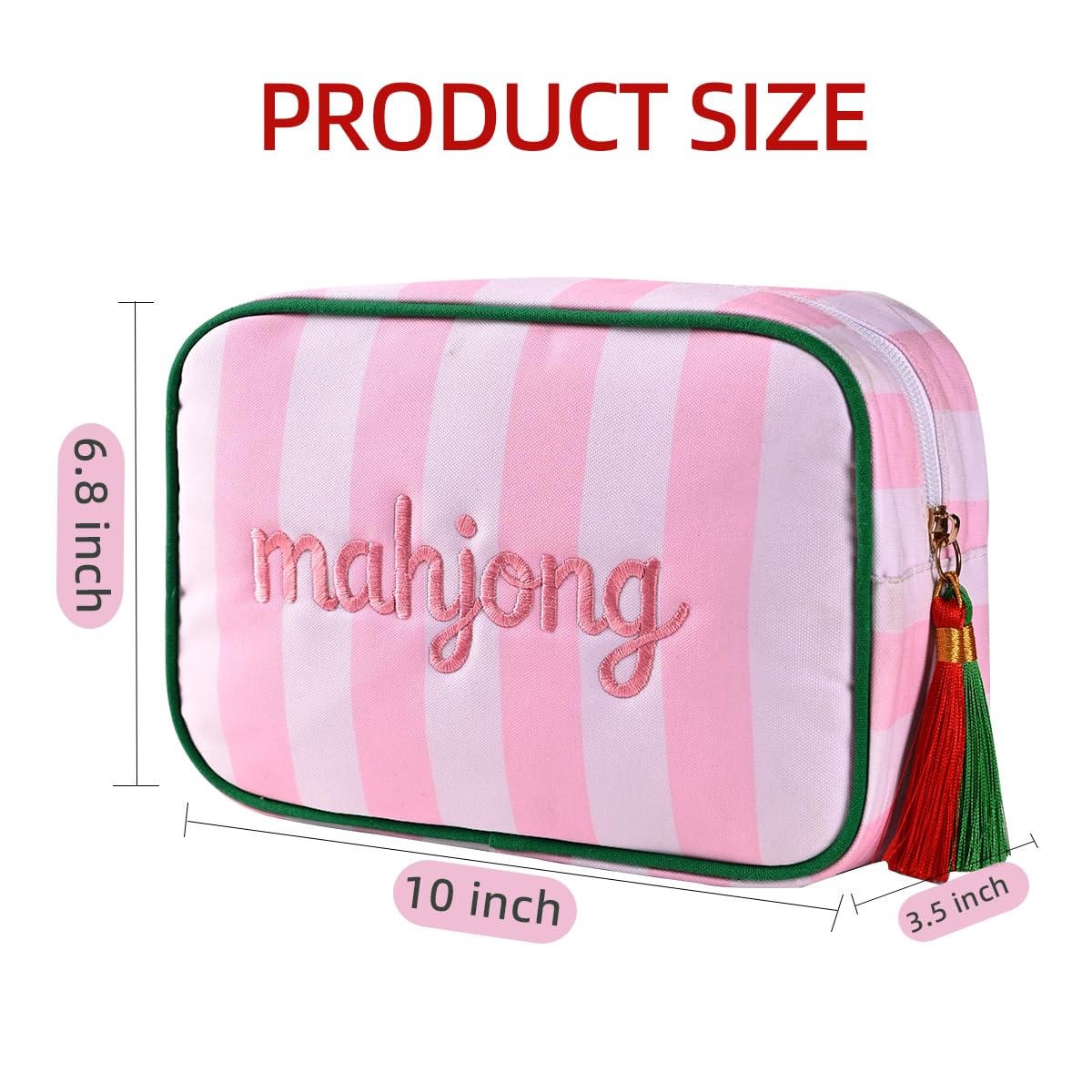Generic mahjong bag with durable water-resistant fabric protects tiles on trips.