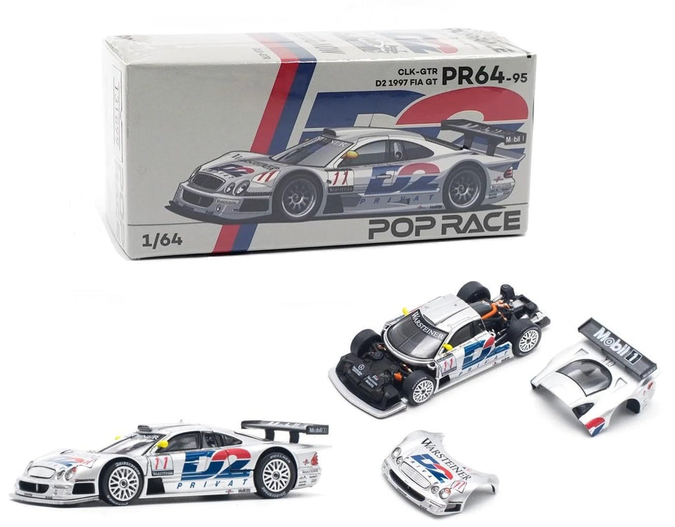 Generic Mercedes CLK AMG GTR 1997 box view highlights premium display-ready packaging