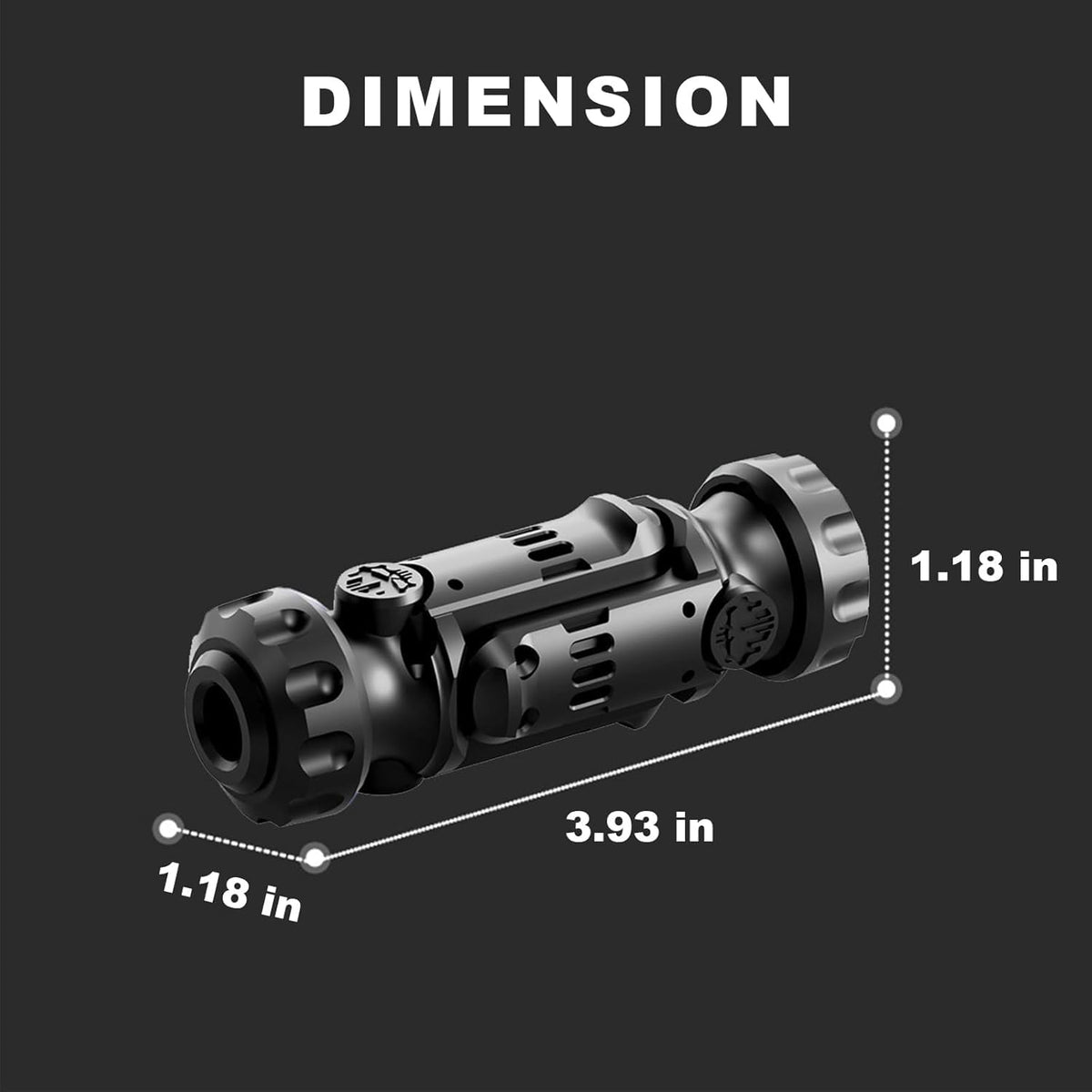 Compact size of the Generic Metal Fidget Gun fits one hand for travel