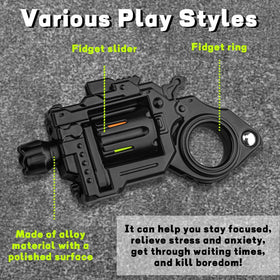 Generic metal fidget gun toy gift-ready package for adults.