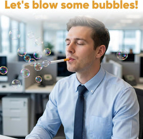 Generic mini bubble blower stick close-up for compact on-the-go use
