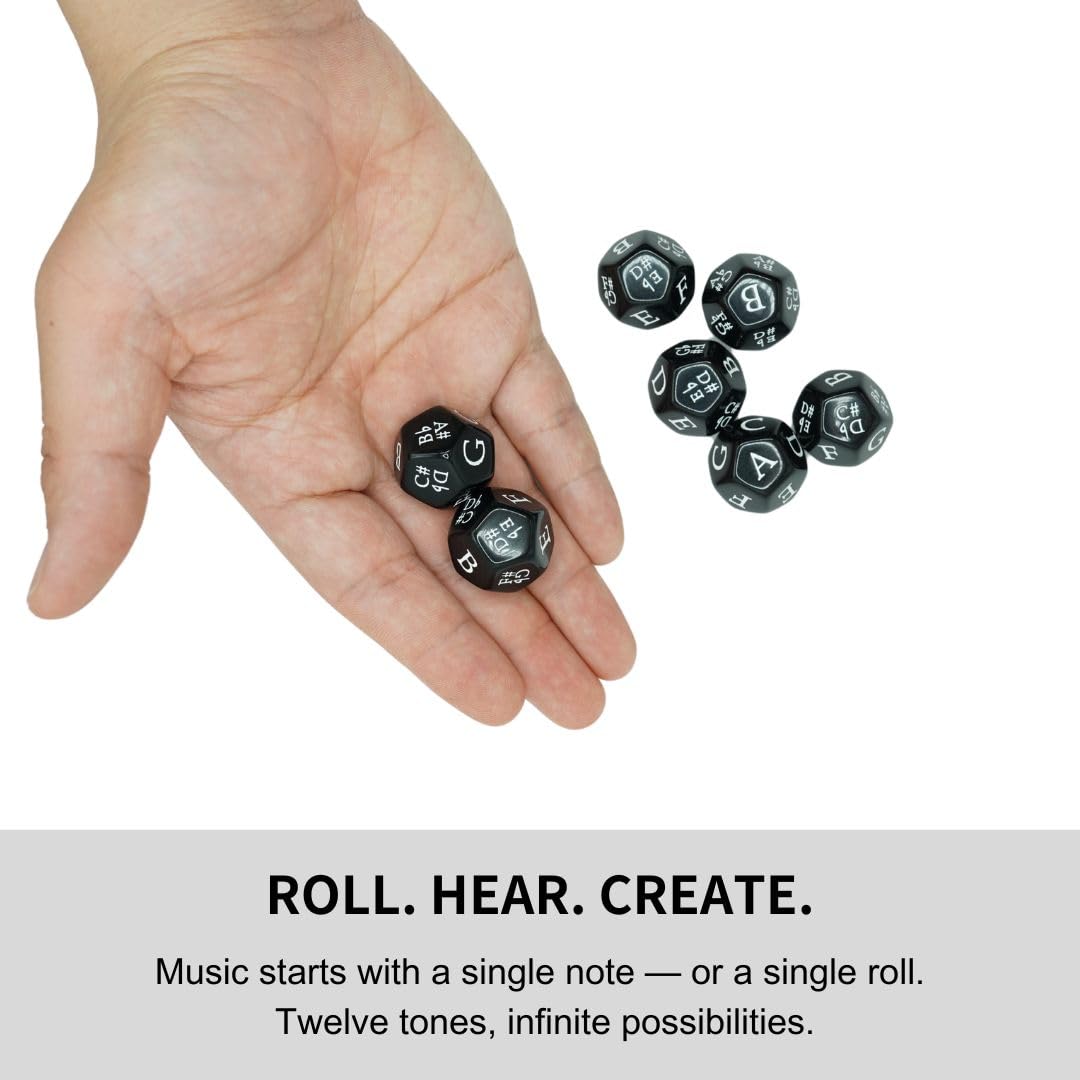 Gift-ready Generic Music Dice Set for musicians and educators seeking creative tools.