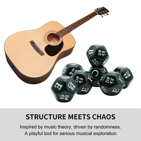 Generic Music Dice Set tactile acrylic dice with clear symbols for practice and exploration.
