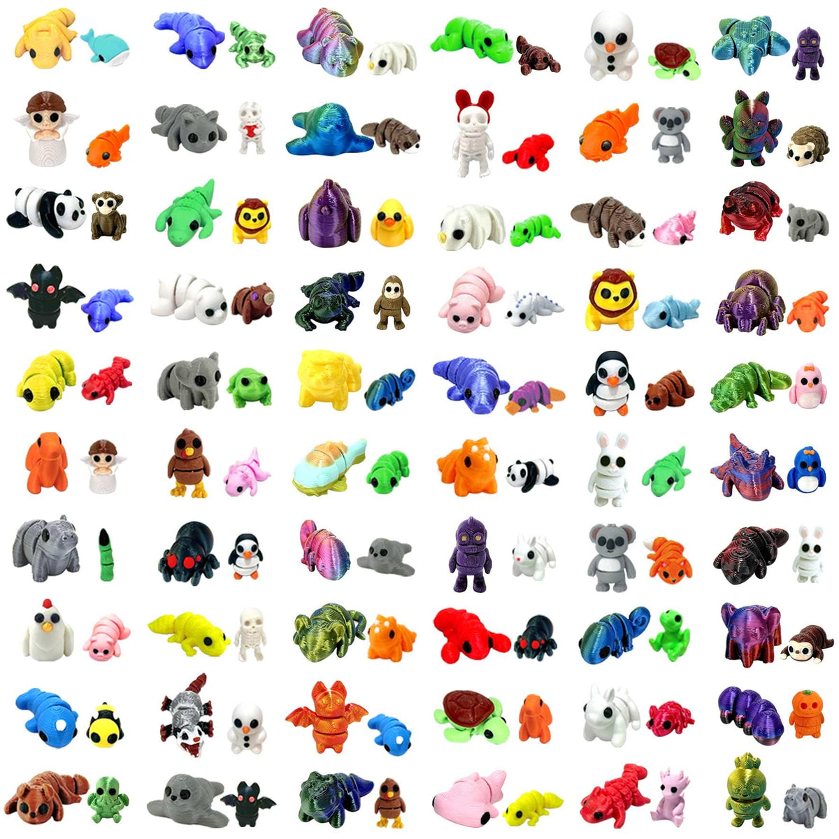 Generic non-toxic mini animals crafted from safe materials for lasting use