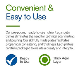 Generic Nutrient Agar Petri Dishes Kit pre-poured agar for consistency