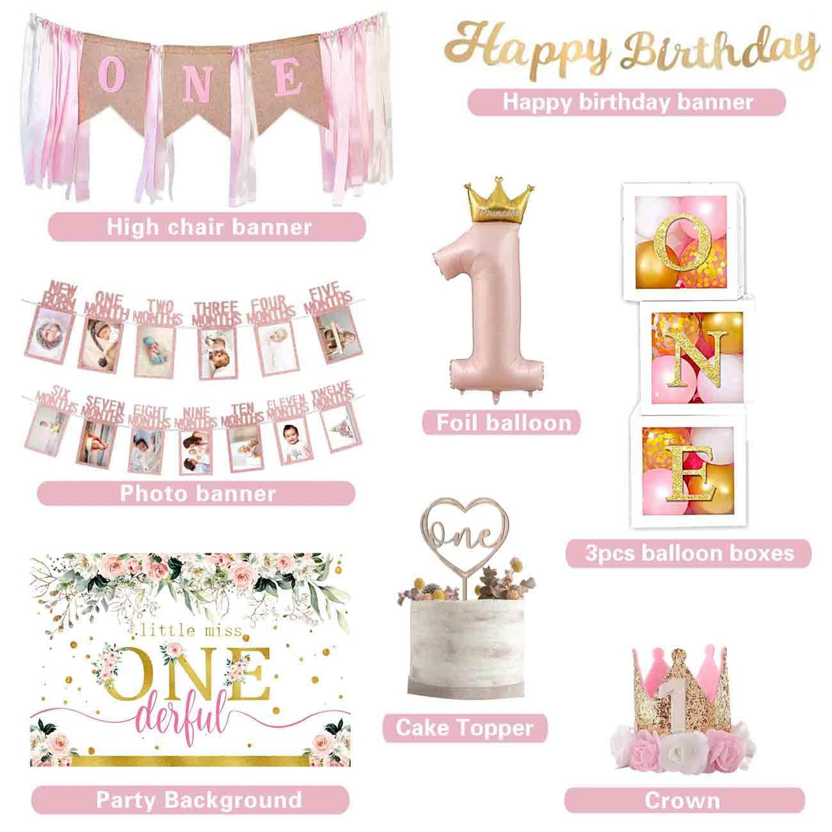 Generic Pink Gold Balloon Garland Arch Kit creates a stunning backdrop